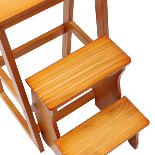3-Step Folding Library Ladder Chair, Portable Multifunctional Step Stool - Picture 5 of 16