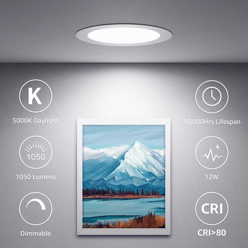 12 Pack 6 Inch 12W 5CCT LED Ceiling Lights Downlights Dimmable with Junction Box - Picture 12 of 22
