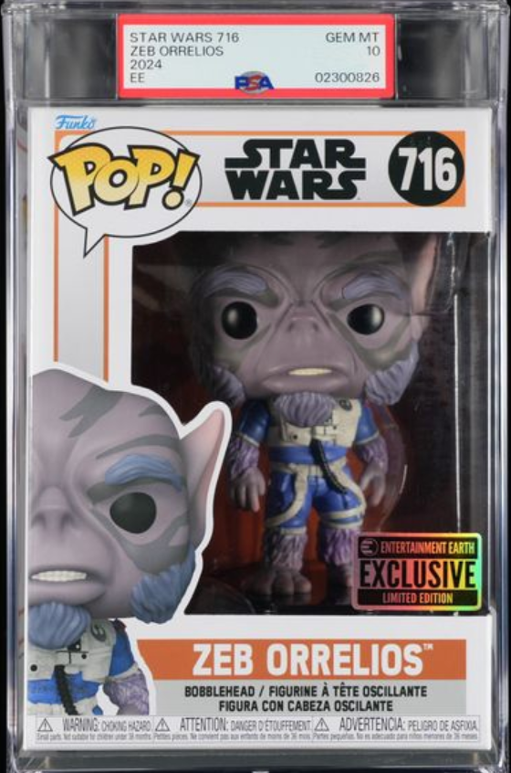 Zeb Orrelios Star Wars 716 EE Exclusive Funko Pop PSA 10 GEM MINT