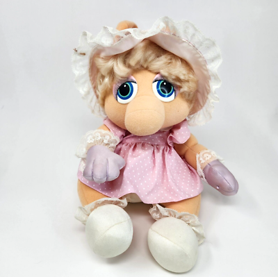 VINTAGE 1985 BABY MISS PIGGY MUPPET BABIES HASBRO SOFTIES STUFFED