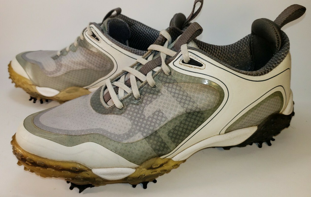 FootJoy Freestyle FJ Golf Shoes Cleats Men's Sz 8.5 M White & Gray 57330