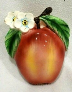 Vintage-Apple-with-White-Blossoms-Wall-Pocket-6-034-x-5-034-x-2-034