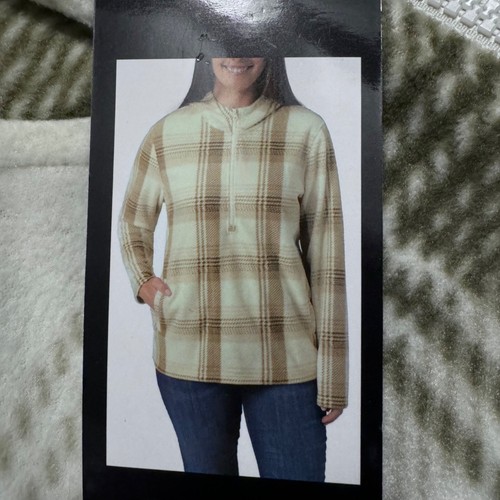 ONeill Womens Size Medium Plaid Fleece Hoodie Jacket Shacket Coat - Picture 7 of 12