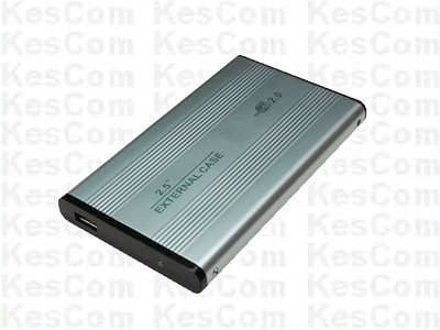 6,4cm 2,5'' ALU Metallgehäuse USB 2.0 IDE HDD Case in Silber