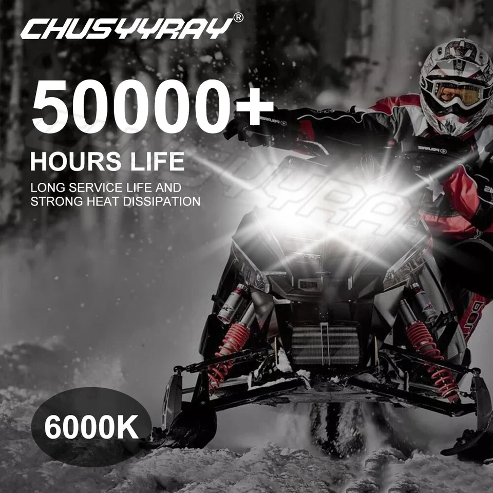 MUY BRILLANTE PARA SUZUKI KING QUAD 400 500 750 FARO BOMBILLAS LED BLANCO Foto 4 de 4