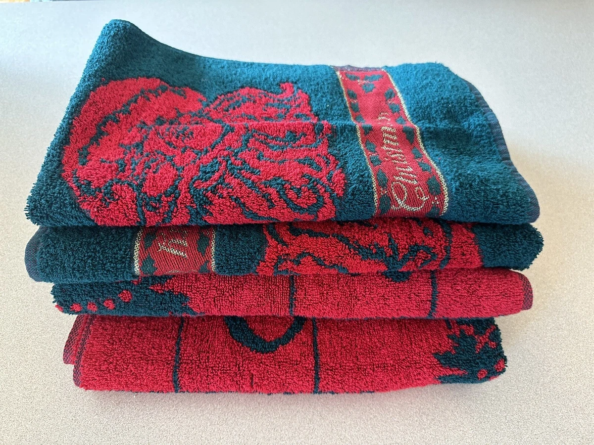 Vintage Fieldcrest 4 Piece Towel Set, 2 Hand Towels And 2 Bath Towels