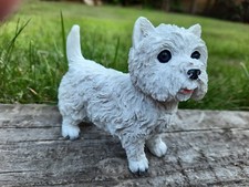 Garden Dog Westie outdoor ornament Birthday Gift Statues WND05C - UK SELLER