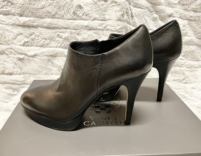 Vince Camuto Elvin Platform Ankle Booties Black Nappa Leather Size 5 VC-Elvin | eBay
