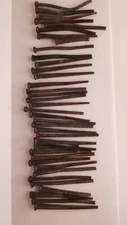 Antique 4" Square Nails Lot Of 38 Used 