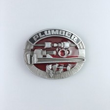 Vintage Style Enamel Trades Tradesman Belt Buckle Boucle de ceinture