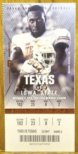 Texas Longhorns Football vs. Iowa State Cyclones 11-17-2018 Used Ticket Stub