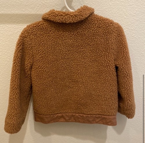 Baby Gap Teddy Jacket Toddler size 3t unisex fuzzy tan brown - Picture 3 of 3