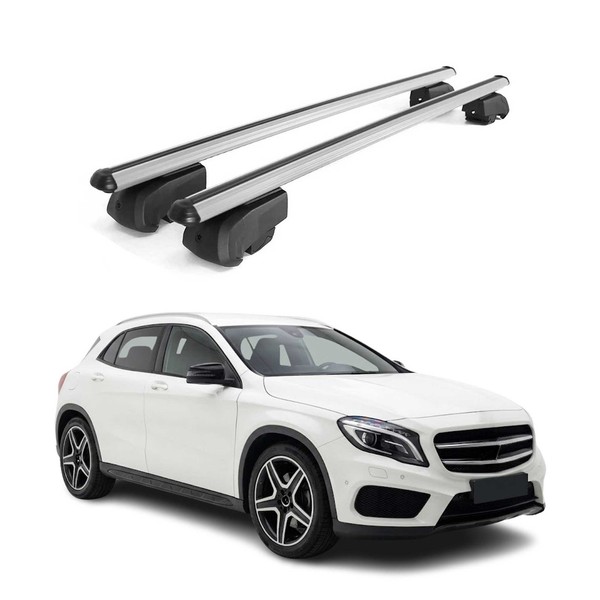 DachträGer GepäCkträGer FüR Mercedes GLA X156 2013-2020 ABE Aluminium Grau-image