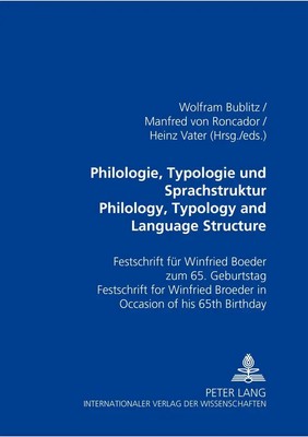 Philologie, Typologie und Sprachstruktur- Philology, Typology and Language...