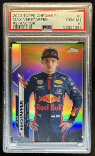2020 Topps Chrome F1 Max Verstappen Refractor Portrait RC VAR #6 PSA 10 GEM MINT