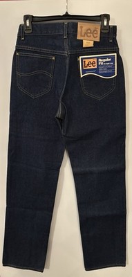 【70‘s】Lee made in USA W30 Vintage Lee Jeans Mens 29 x33 Dark Wash Regular Fit Straight
