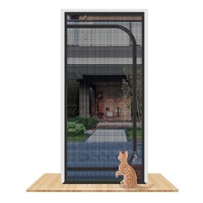 QWR Reinforced Cat Screen Door,Fits Door Opening Size 38''x 82'',Thickened Ca...
