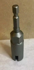 Deep Power Wing Nut Driver 1/4" Hex Shank Slot Drill Bit Socket New