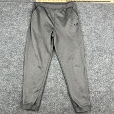 Under Armour Joggers Youth XL Gray Sweatpants Fleece Athletic Loose Fit