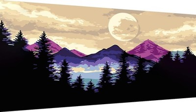 NEW DIY Purple Mountains Diamond Painting Kit 40x70cm (15.7x27.5in) Full Drill