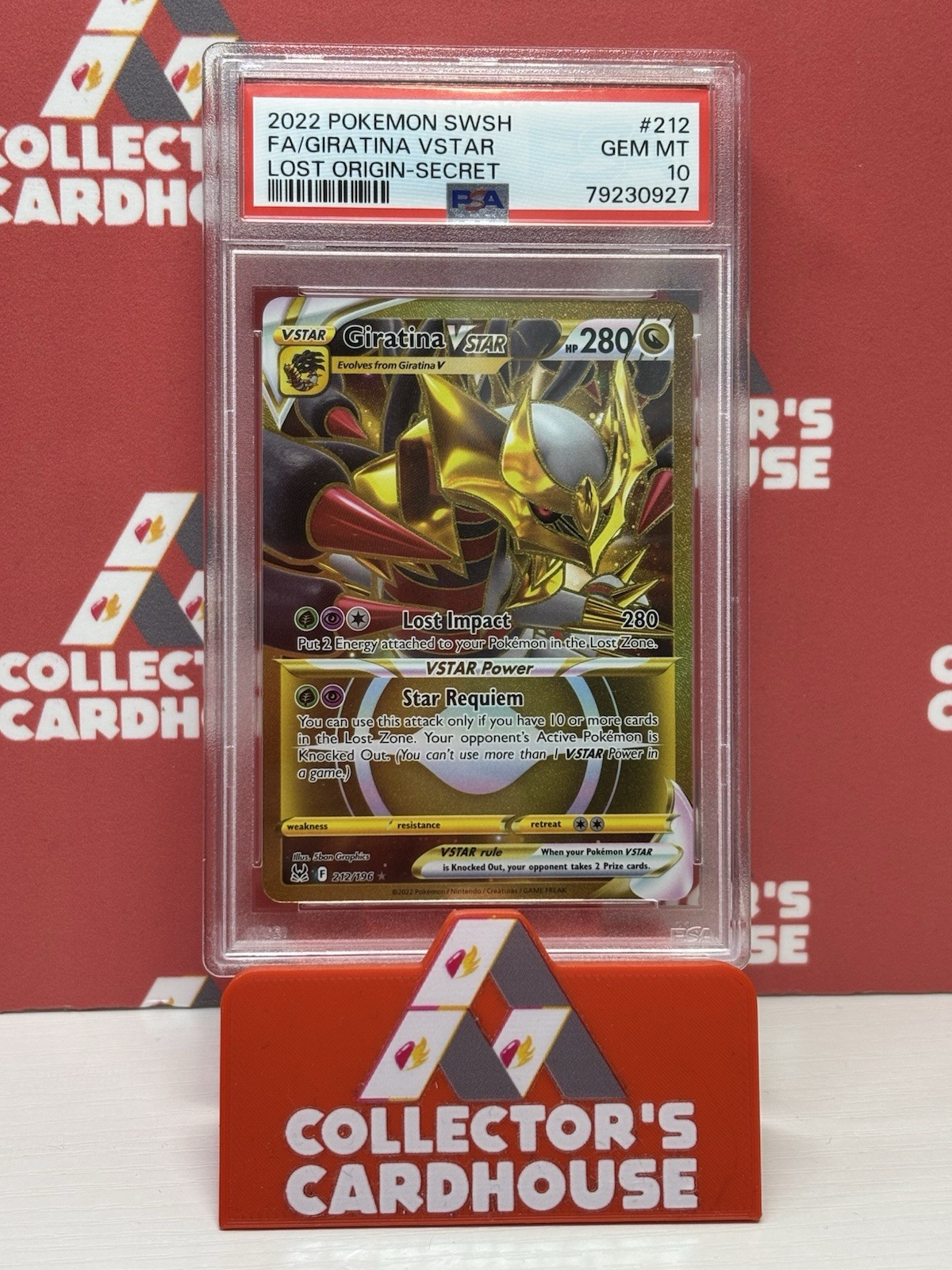 Giratina VStar | 212/196 | PSA 10 | Lost Origin | G20