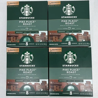 Starbucks For Nespresso Vertuo Coffee Pike Place Roast 32 Capsules BB03-10-2026