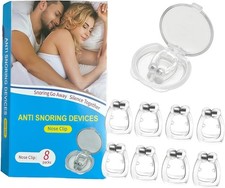 8PCS Anti Snoring Nose Clips - Silicone Magnetic Breathing Sleep Aid