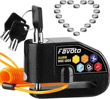 Candado de Disco con Alarma para Motocicleta Candado Antirrobo Impermeable 110Db