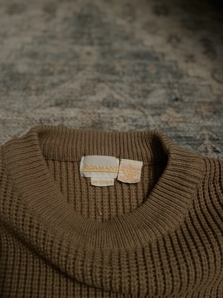 Винтажный желтовато-коричневый свитер Roamans  - Изображение 4 из 4