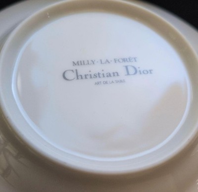 set of 2 CHRISTIAN DIOR MILLY-LA-FORET COFFEE Tea Cup Saucer Plate