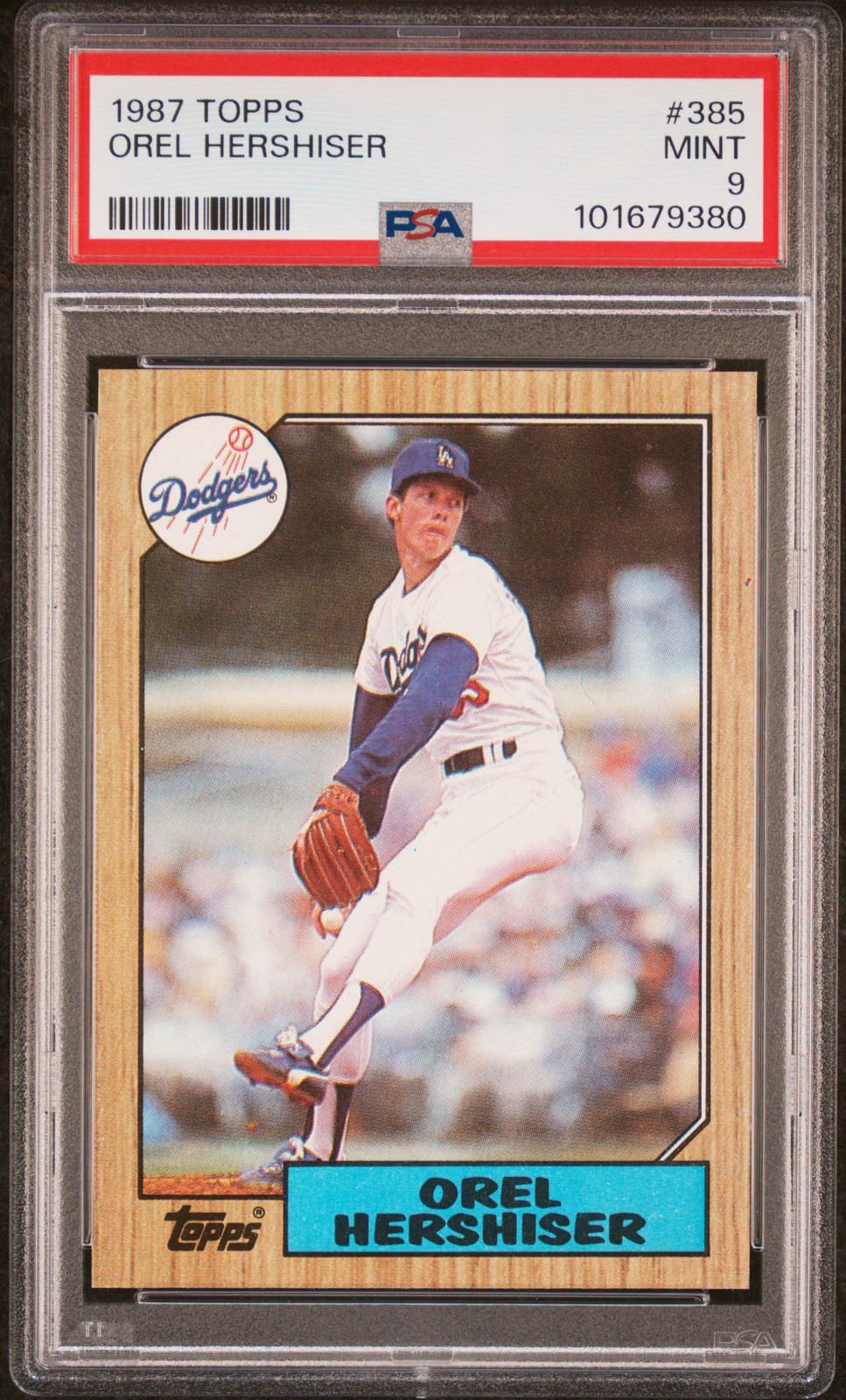 1987 TOPPS #385 OREL HERSHISER PSA 9