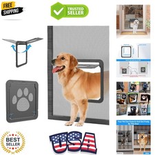 Dog Screen Door, Flap Opening 12 x 14 inches, Dog Door for Screen Door, Magne...
