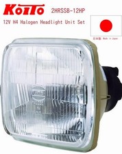 Koito 12v H4 Halogen Headlight Unit Set 2hrssb-12hp Square 2-lamp 2pcs