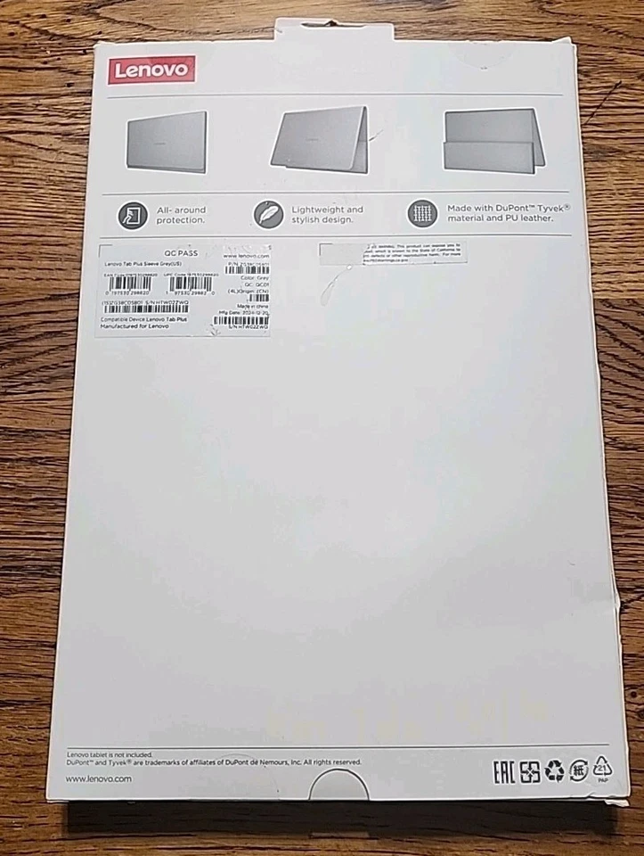 Funda OEM Lenovo Tab Plus para Lenovo Tab Plus - Gris - En caja al por menor Foto 2 de 4