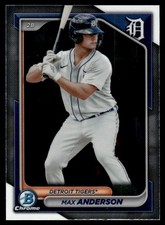 Max Anderson 2024 Bowman Chrome Prospects Rookie Prospect Card #BCP-128 Detroit. rookie card picture