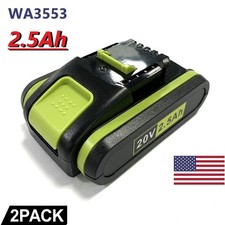 2Pack For WORX 20V MAX Extend Lithium Battery 20 Volt WA3520 WA3525 WA3575 WG155