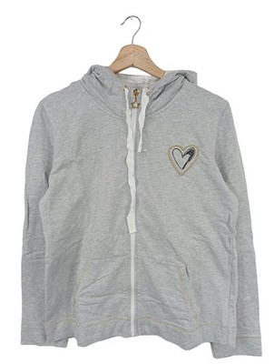 VIA APPIA Kapuzensweatshirt Damen Sweat Gr. DE 38 hellgrau Casual-Look