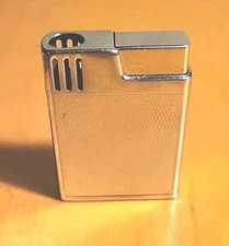 Vintage Scripto Piezo  Butane Lighter Empty Stainless Steel Electric Japan 