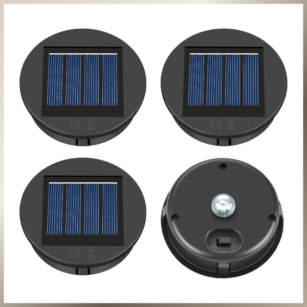 Solarlampen Ersatz 4 StüCk 8Cm Wasserdicht Led Warmweiß Licht Garten Deko-image