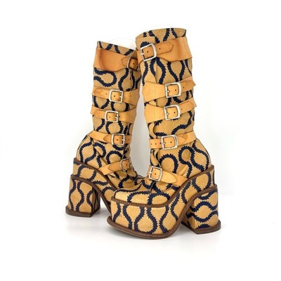 Vivienne Westwood Runway 2013 Pirate Clomper Squiggle Print
