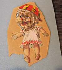 1889 Tobin Baby Talk Series H804-1 Wow-Ow Baby King Kelly Baseball Card Catcher