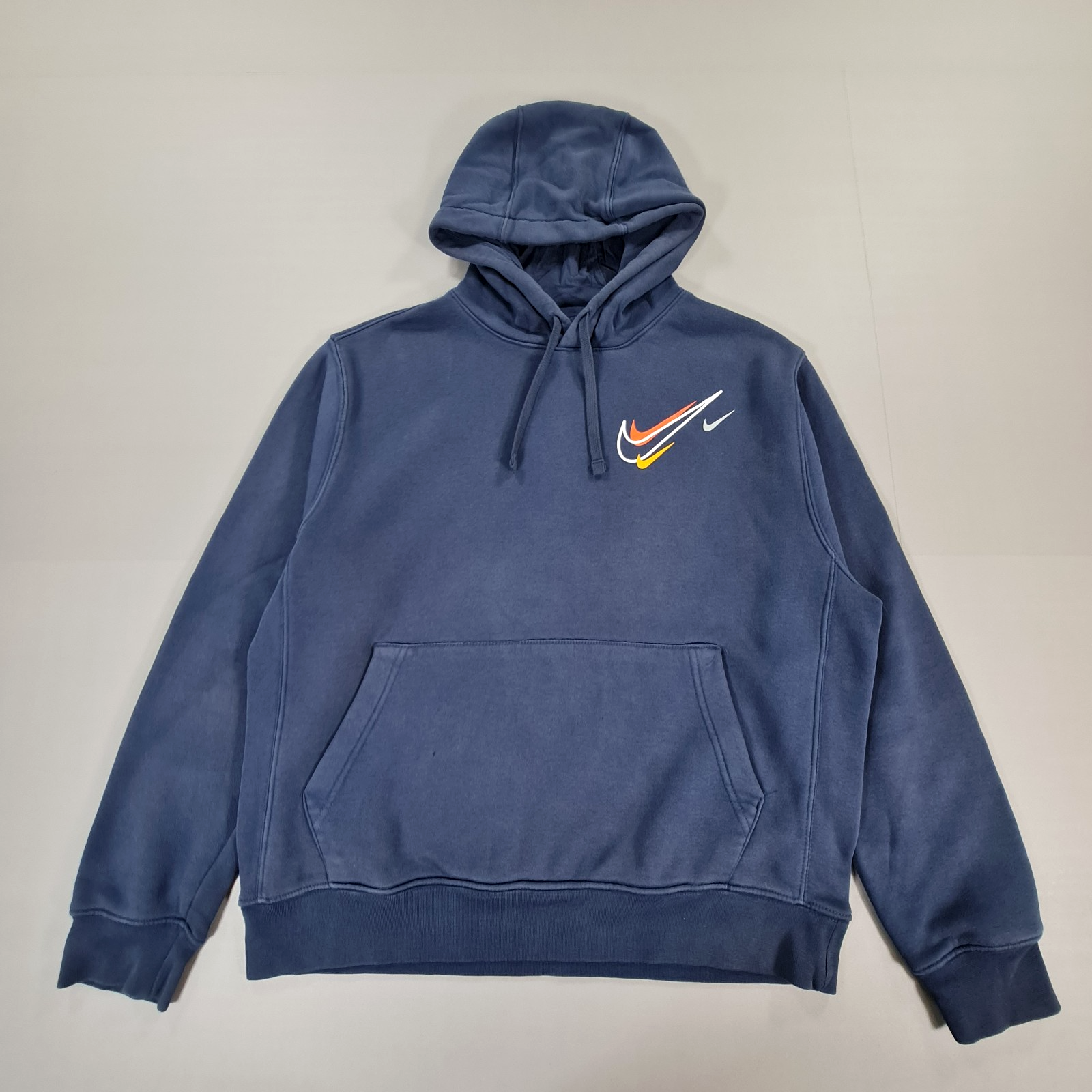 Nike Mens Hoodie Blue Medium Club Fleece Big Logo Pullover DQ3942 410
