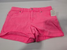 Cat  Jack Cut-Off Shorts Girls Large 10-12 Plus Pink Denim Stretch Summer