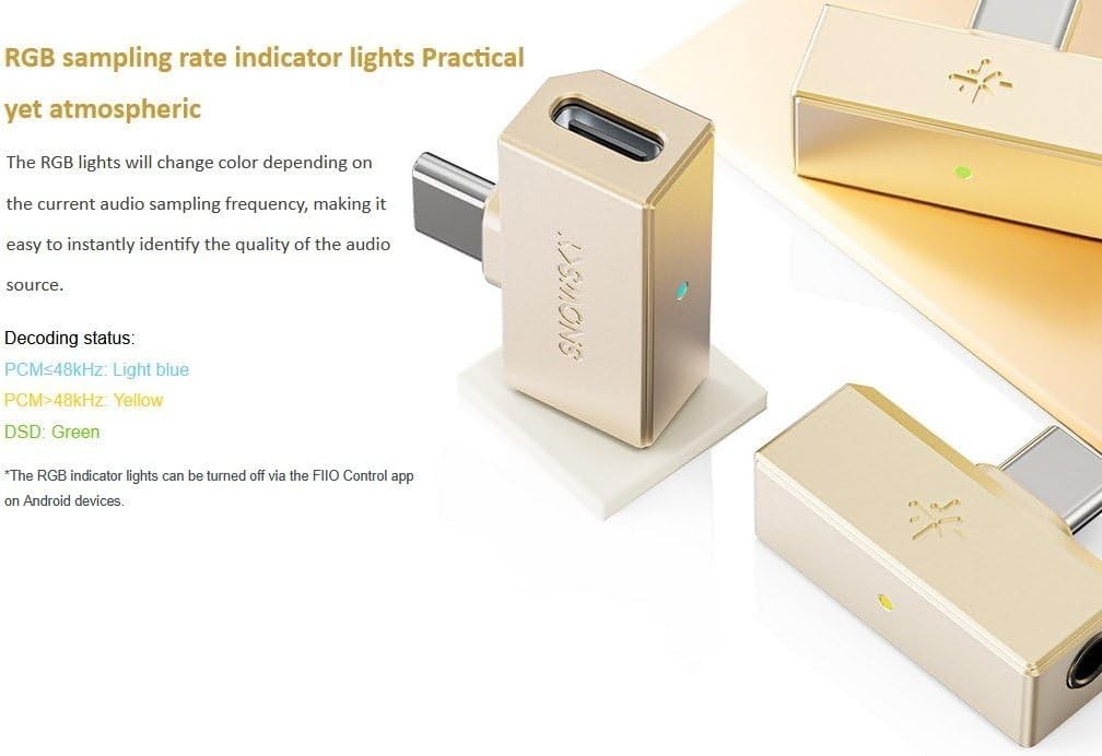 FiiO/Snowsky Tiny DAC Headphone Amp,PEQ,DSD256,PCM, 3.5mm+4.4mm (Tiny B, Silver)