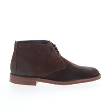 Johnston & Murphy 24-1646 Mens Brown Leather Lace Up Chukkas Boots