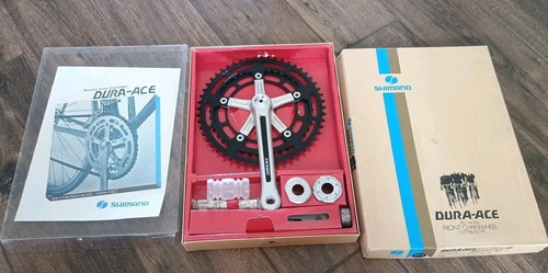 NOS Nib Shimano Dura ace Crankset 52/42 Negro Serie Nuevo Mm170 Mint Biela - Imagen 22 de 22