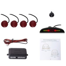 EKYLIN Car Auto Vehicle Reverse Backup Radar System with 4 Parking Sensors Di...
