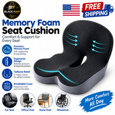 Memory Foam Seat Cushion with Lumbar Support Pillow for Back Pain Relief