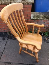 Traditional  Reproduction Beech Arm Chair in farmhouse Country   Slat Back .Look