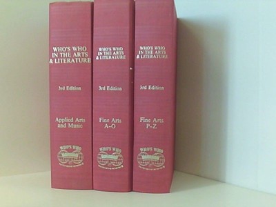 Who's Who in the Arts and Literature Fine Arts A-O & P-Z, Index of Names Appendi